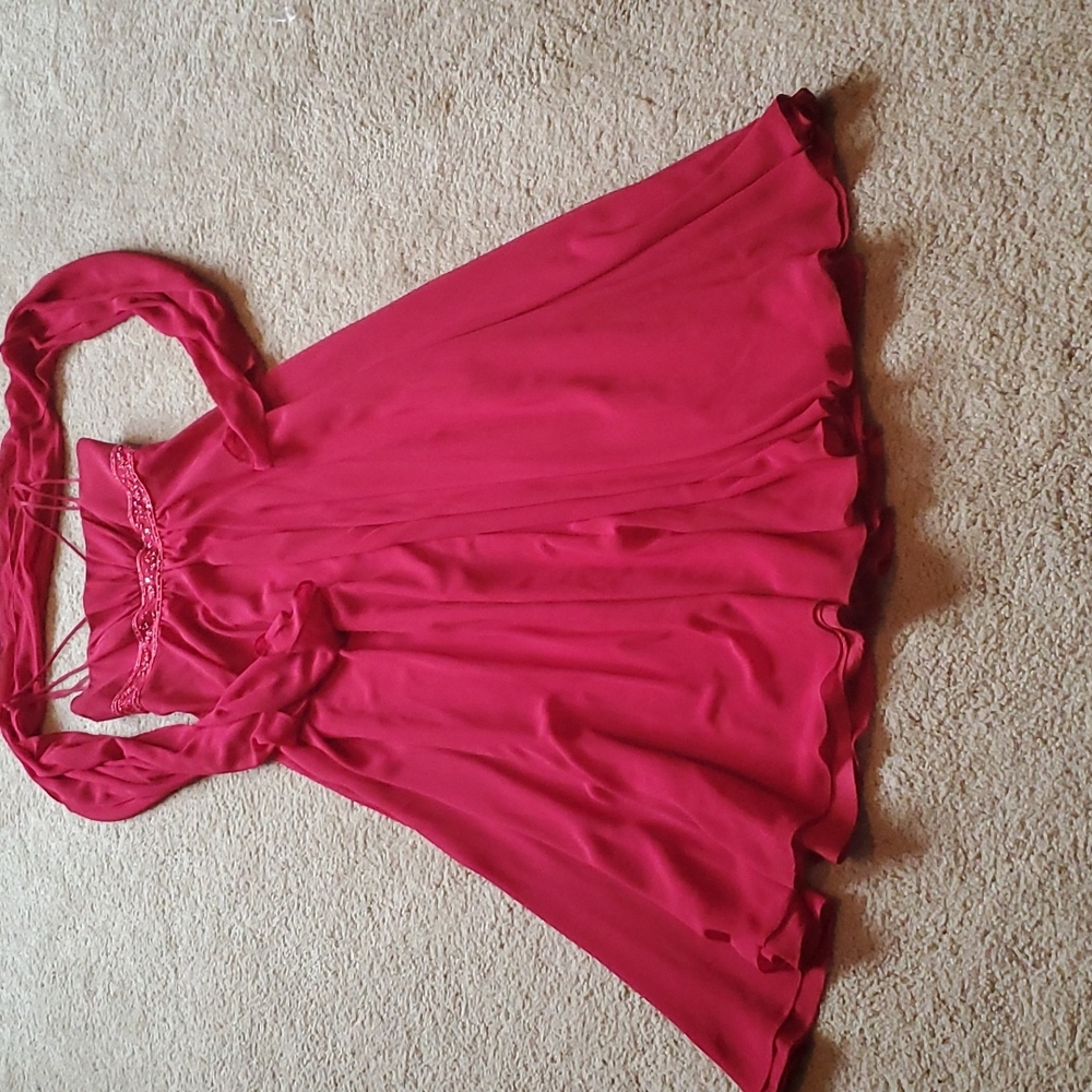 Long red dress. David's Bridal. Size6, pb $120, asking $50